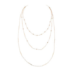 Bar Long Chain Silver Necklace - Vip Jewelry
