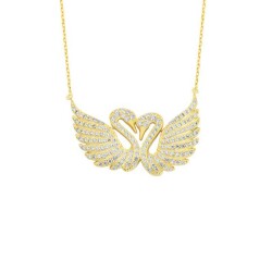 Double Swans Silver Necklace - Vip Jewelry