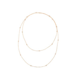 قلادة فضية من حجر الزركون مزدوجة ملفوفة - مجوهرات في آي بي