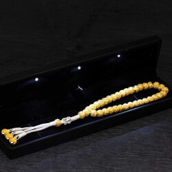 Gold Plated Trabzon Kazaziye Rosary With Silver Light Box - Vip Jewelry
