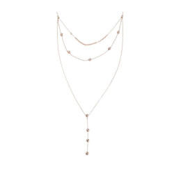 Long Chain Silver Necklace With Ball Pendant - Vip Jewelry