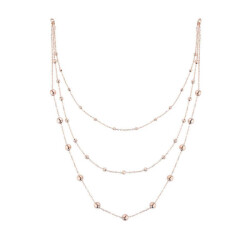 قلادة فضية طويلة مع الصفوف - مجوهرات في آي بي