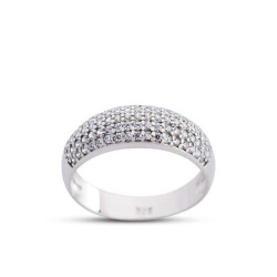 Micro White Color Silver Wedding Ring - Vip Jewelry