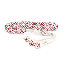 Red White Silver Trabzon Kazaziye Rosary - Vip Jewelry