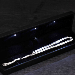 Round Flat Prayer Beads With Silver Light Box - Vip Jewelry