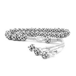 Silver Black White Trabzon Kazaziye Rosary - Vip Jewelry