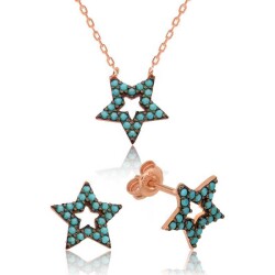 Silver Blue Star Women's Set - Vip Jewelry
