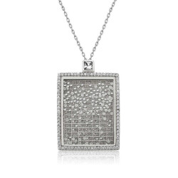 Silver Esmaül Hüsna Women's Necklace - Vip Jewelry