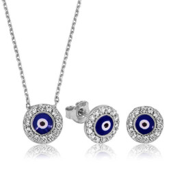 Silver Evil Eye Women's Set - Vip Jewelry