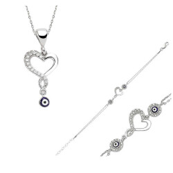 Silver Heart Women's Set - Vip Jewelry
