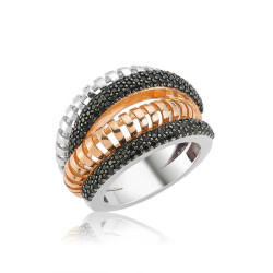 Silver Modern Design Women's Ring - Vip Jewelry