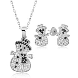 Silver Snowman Women's Set - Vip Jewelry