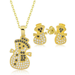 Silver Snowman Women's Set - Vip Jewelry