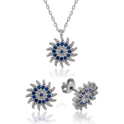 Silver Sunny Evil Eye Women's Set - Vip Jewelry
