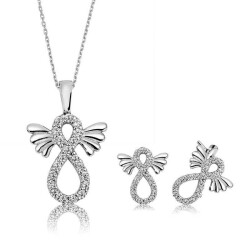 Silver Winged Infinity Women's Set - Vip Jewelry