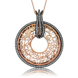 Surah An-Nur Women's Necklace With Silver Tulips - Vip Jewelry