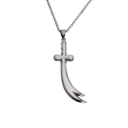 Zulfiqar Sword Men's Silver Necklace - Vip Jewelry