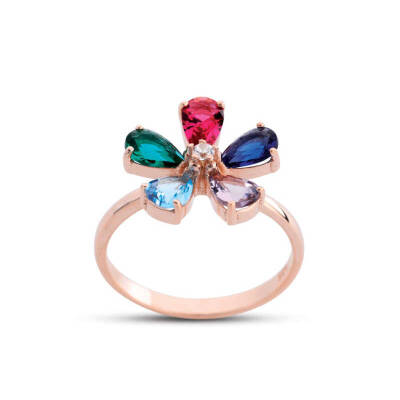 Daisy Model Rose Silver Ring - 1