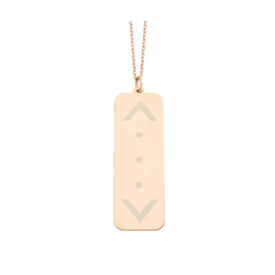 Rose Double Arrow Silver Necklace - 1