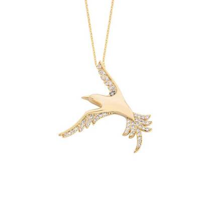Zumrud'u Anka Bird Silver Necklace - 1