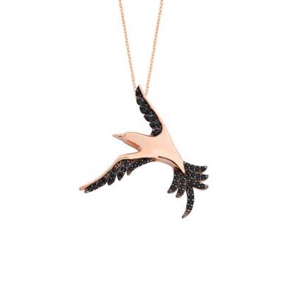 Zumrud'u Anka Bird Silver Necklace - 1